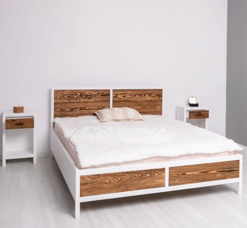 Casa Padrino Bett im Landhausstil, 140 x 200 x 110 cm