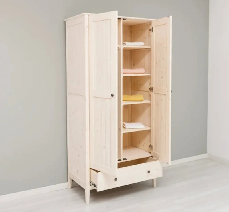 Casa Padrino Kleiderschrank im Landhausstil mit 2 Türen, 95 x 55 x 200 cm
