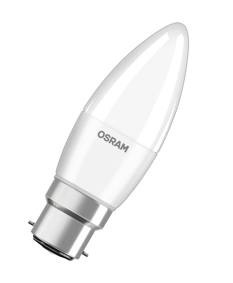 OSRAM LED PCR LAMP WITH CLASSIC B in B-Form, LED-Lampe, Matt, 4,9 W, (ex 40 W), 470 lm, Warmweiß, 2700 K, 15000 h, CRI ≥80