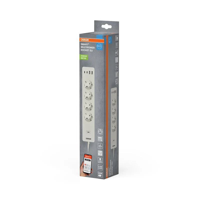 OSRAM Wifi SMART+ smarte Mehrfachsteckdose EU (2. Gen.) Weiß