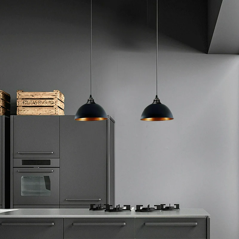 Moderne Schwarze Hängelampe – Pendelleuchte für Küche, Esszimmer & Wohnzimmer~2161
