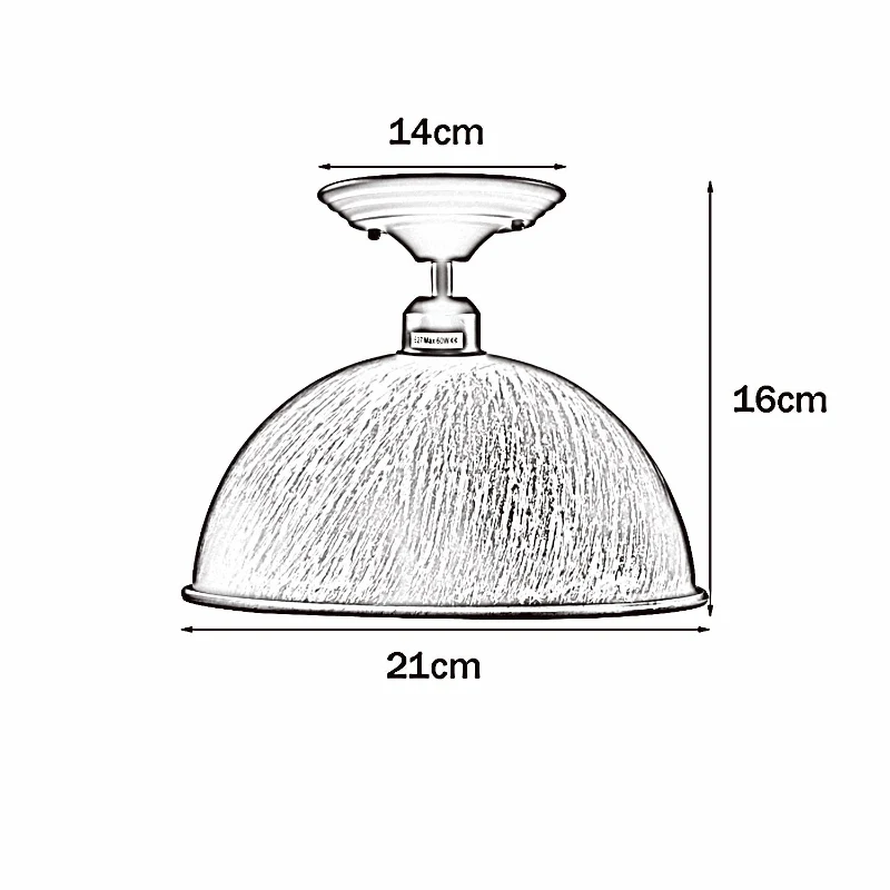 Deckenlampe schwarz/gold für die Flurbeleuchtung Ø 21cm|E27~2143