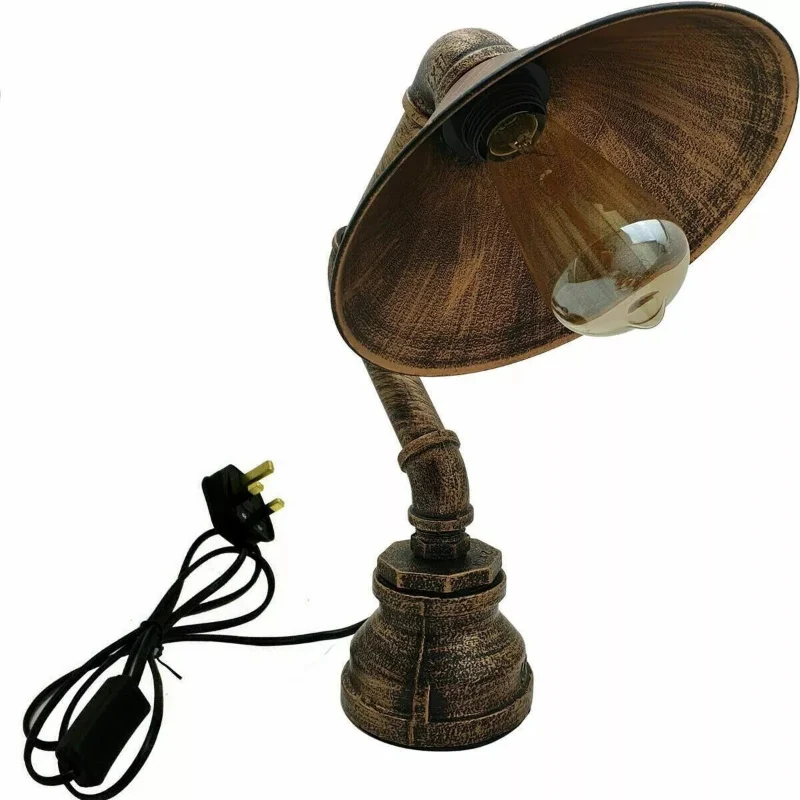 Tischlampen vintage mit 3-pin stecker , E27|40cm Höhe~2343