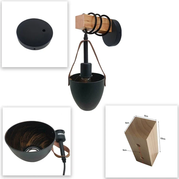 Vintage Wandlampe | Industrielle Retro Wandleuchten~2570