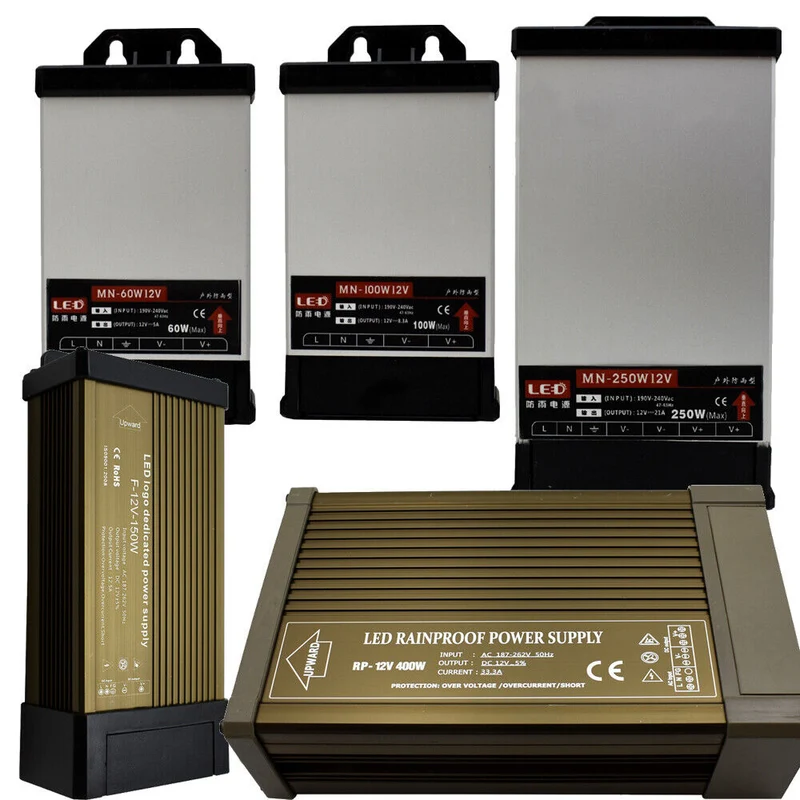 12V LED Netzteil IP45 – regenfester Aluminiumtrafo ~2566