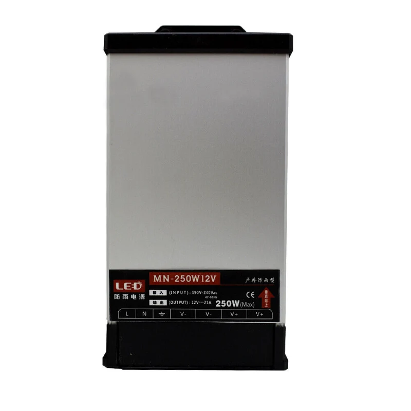 12V LED Netzteil IP45 – regenfester Aluminiumtrafo ~2566