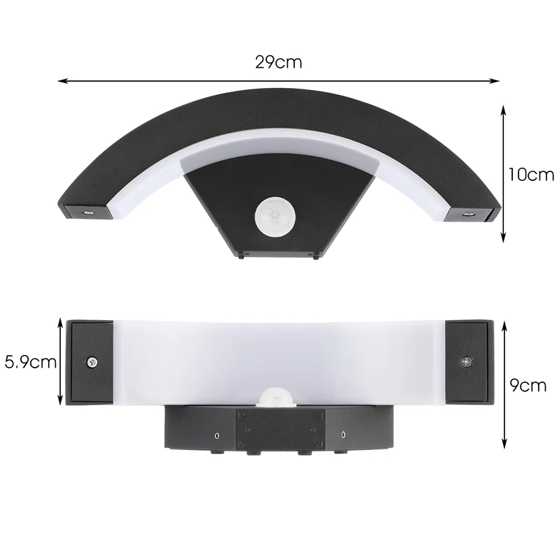 18W LED Außenleuchte mit Bewegungsmelder Wandleuchte~2565
