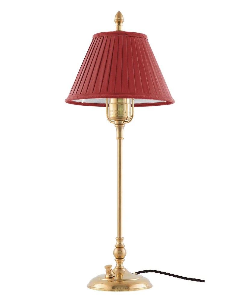 Bordslampa - Ankarcrona 50 cm mässing, röd skärm