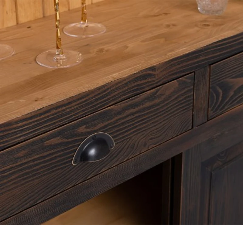 Casa Padrino Theke im Landhausstil, 120 x 41 x 210 cm