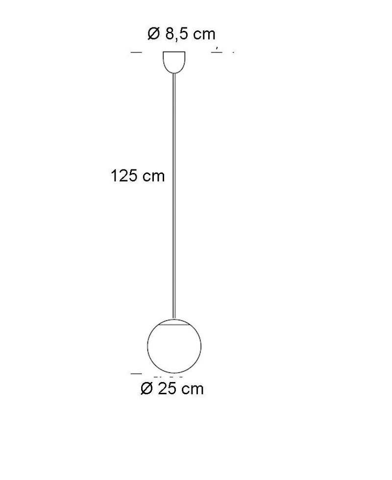 Tecnolumen - Pendelleuchte mit Opalkugel HL 99
