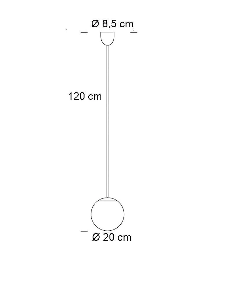 Tecnolumen - Pendelleuchte mit Opalkugel HL 99