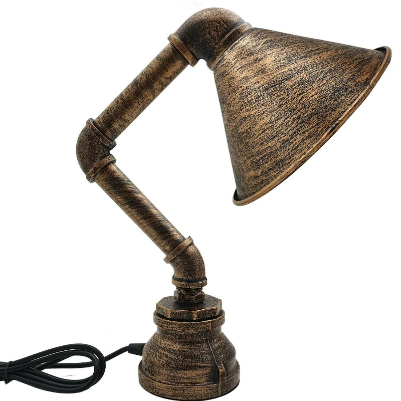 Steampunk Tischleuchte mit Wasserpfeifen Rohrlampen~2341