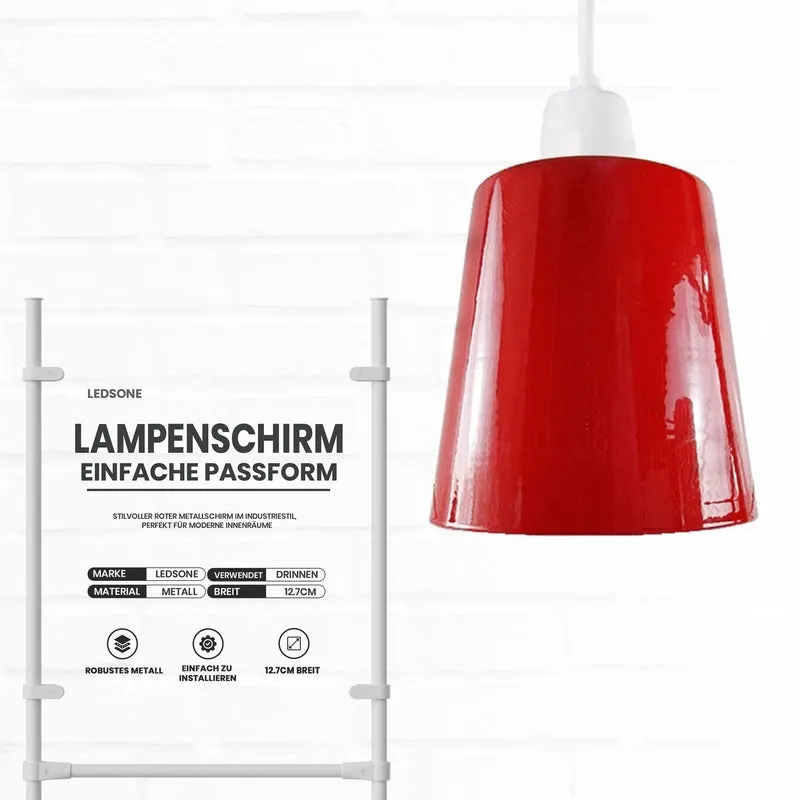 Metall Lampenschirm Einfache Montage Ø 12.7 cm Höhe 13 cm~2557