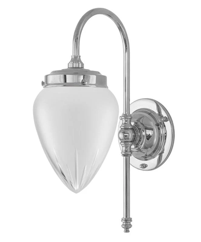 Badrumslampa - Blomberg 80 nickel, slipat mattglas
