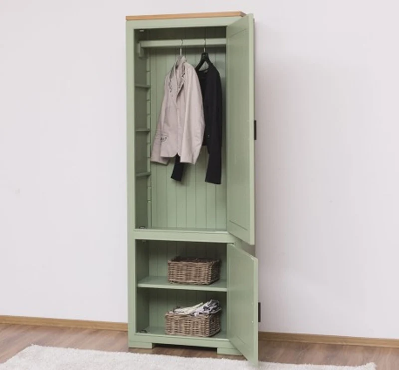Casa Padrino Schrank im Landhausstil mit 2 Türen, 70 x 35 x 197 cm