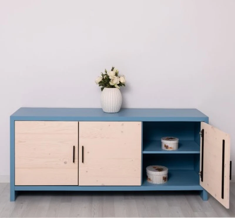 Casa Padrino Kommode im Landhausstil mit 3 Türen, 180 x 50 x 78 cm