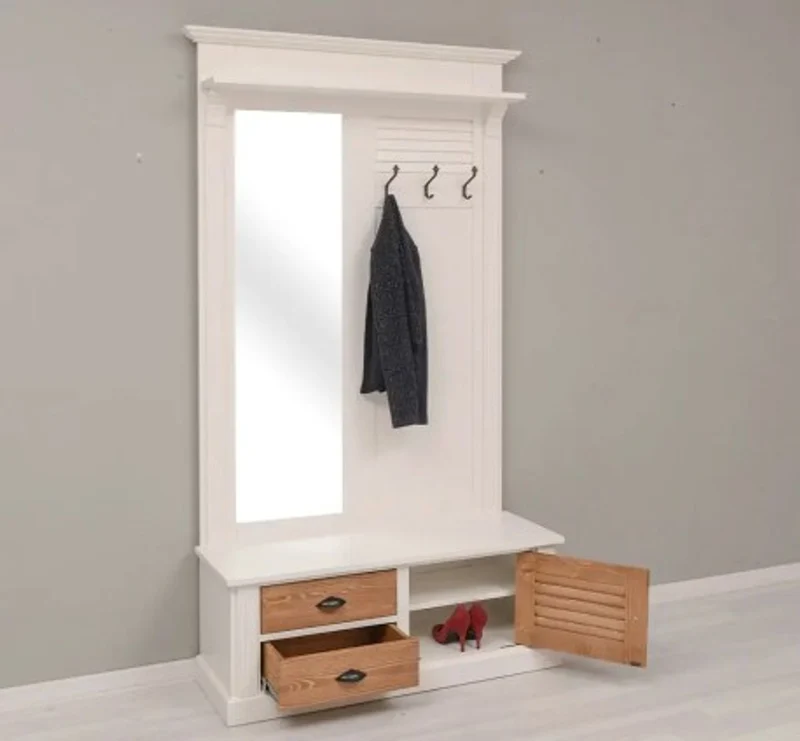 Casa Padrino Garderobe im Landhausstil, 121 x 41 x 210 cm