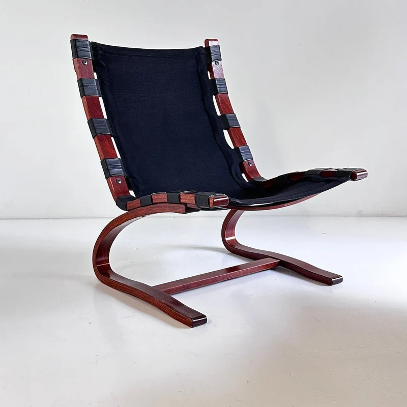 Vintage Sessel mit Ottoman Siesta - Ingmar Relling für Rybo Rykken Co