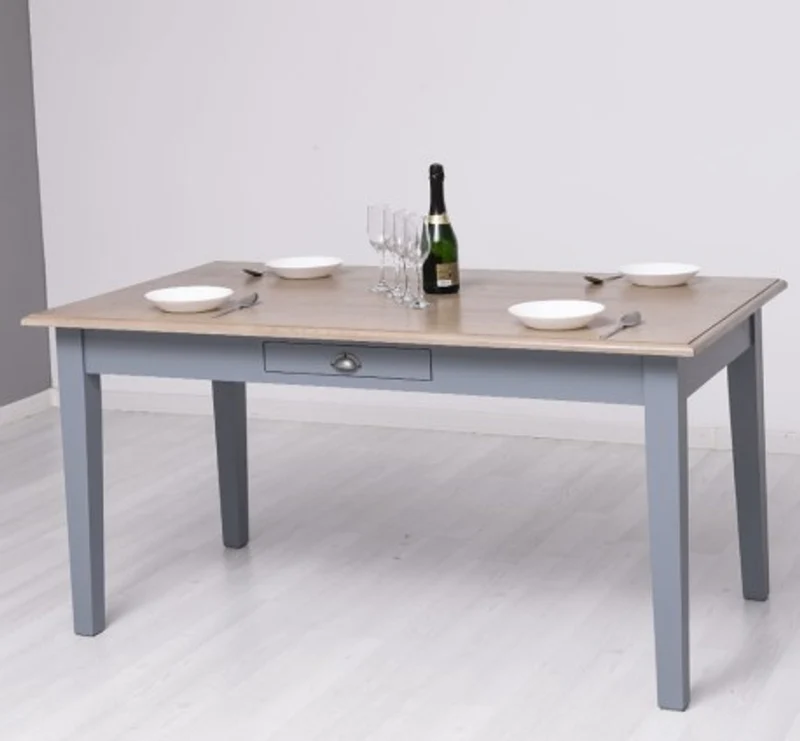 Casa Padrino Esstisch im Landhausstil mit Eichenholzplatte, 180 x 90 x 78 cm