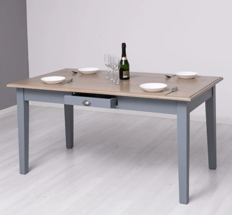 Casa Padrino Esstisch im Landhausstil mit Eichenholzplatte, 180 x 90 x 78 cm