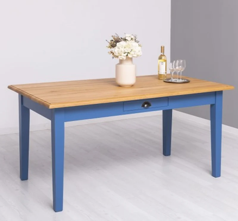 Casa Padrino Esstisch im Landhausstil mit Eichenholzplatte, 160 x 90 x 78 cm
