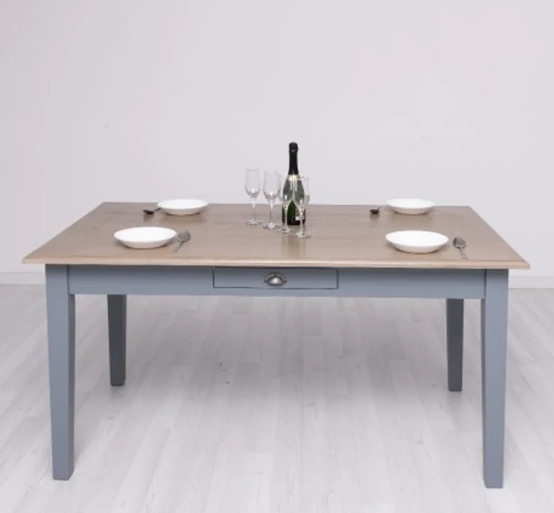 Casa Padrino Esstisch im Landhausstil mit Eichenholzplatte, 160 x 90 x 78 cm