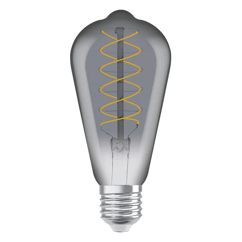 OSRAM VINTAGE 1906® LED Lampe LED CLASSIC SLIM FILAMENT EDISON DIMMABLE 7.8W 818 Smoke E27, 360 lm, 1800 K, Comfort warm white, 2er Pack