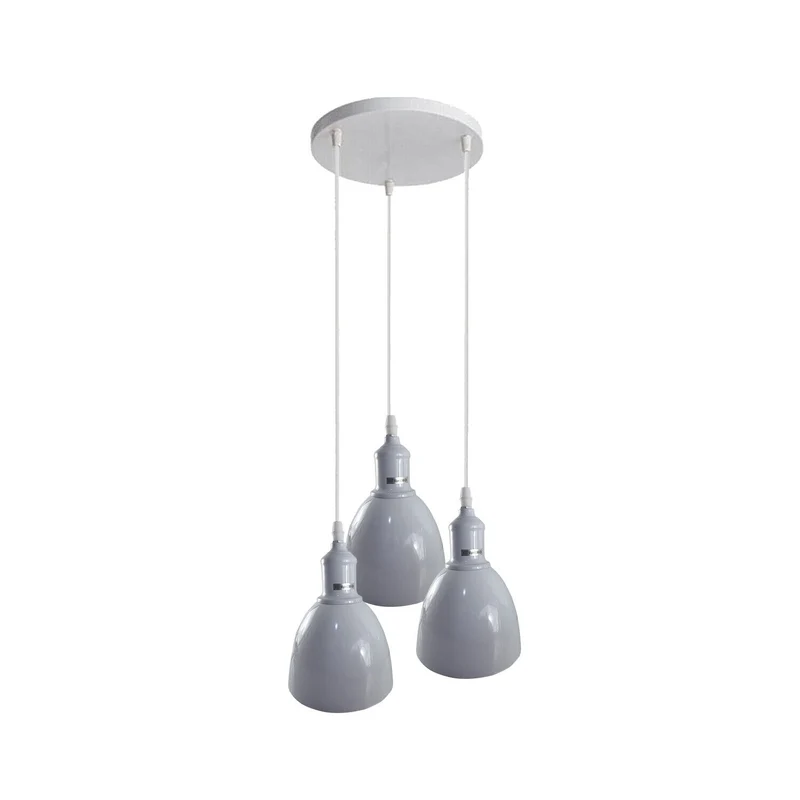 Hängeleuchte Wohnzimmerlampe Pendelleuchte 3-Flammig, 15 cm, Weiß~2507