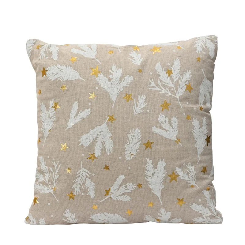 Kissen Tannenzweige beige