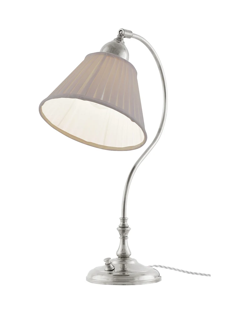 Bordslampa - Lagerlöf nickel, beige tygskärm