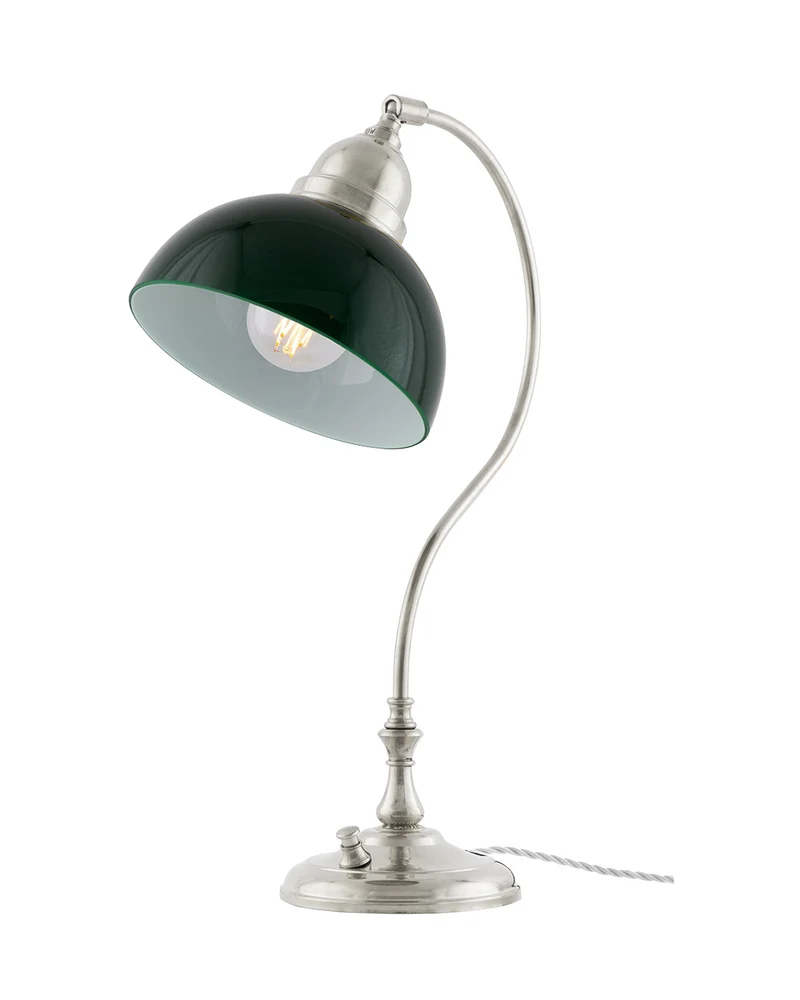 Bordslampa - Lagerlöf nickel, grön skärm