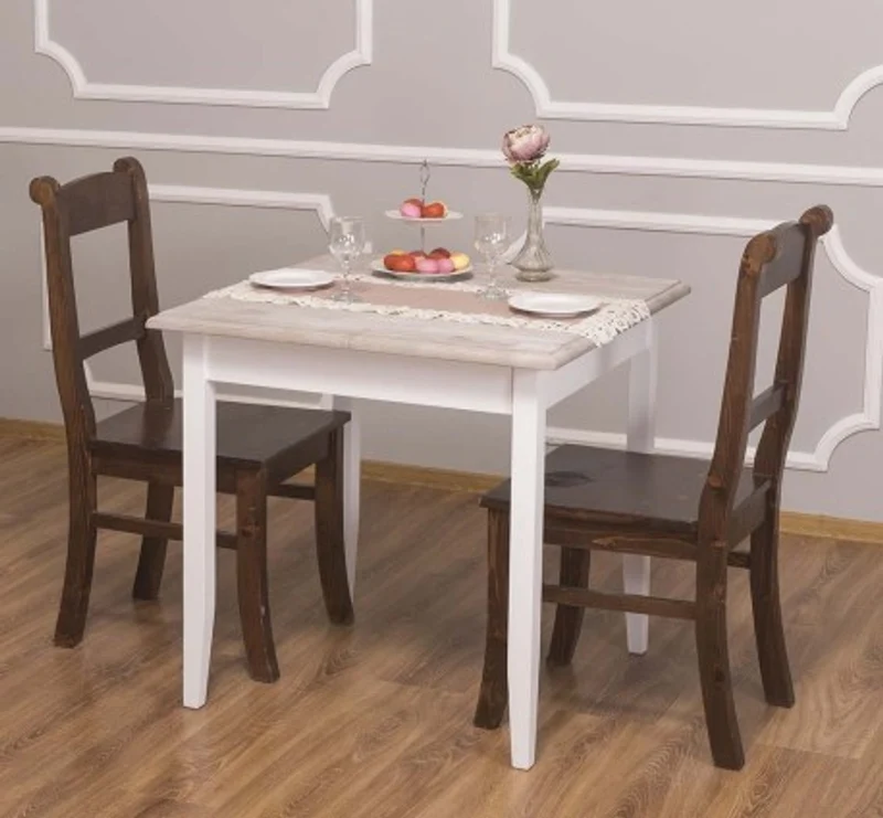 Casa Padrino Esstisch im Landhausstil, 80 x 80 x 78 cm