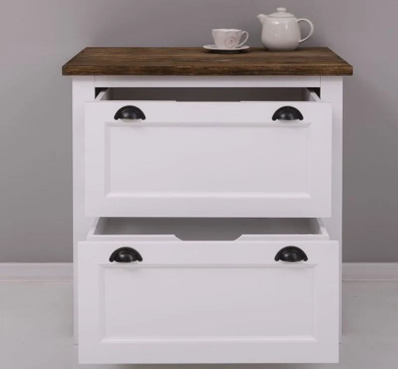 Casa Padrino Küchenschrank im Landhausstil mit 2 Schubladen, 92 x 65 x 90 cm