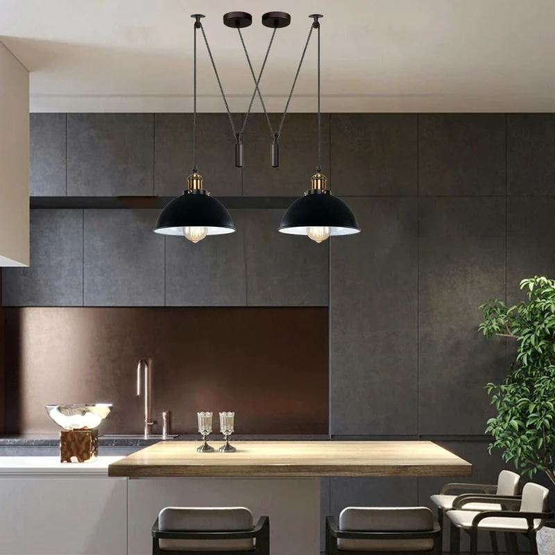 Pendelleuchte in Schwarz Deckenlampe für Wohnzimmer ~2265