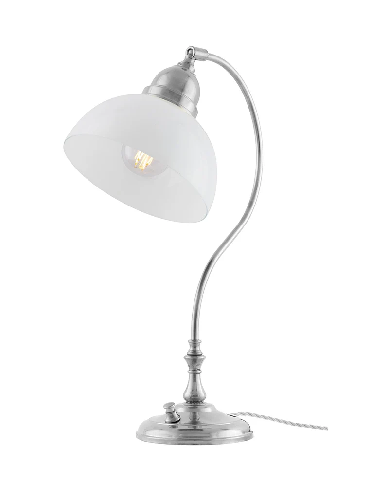 Bordslampa - Lagerlöf nickel med opalvit skärm