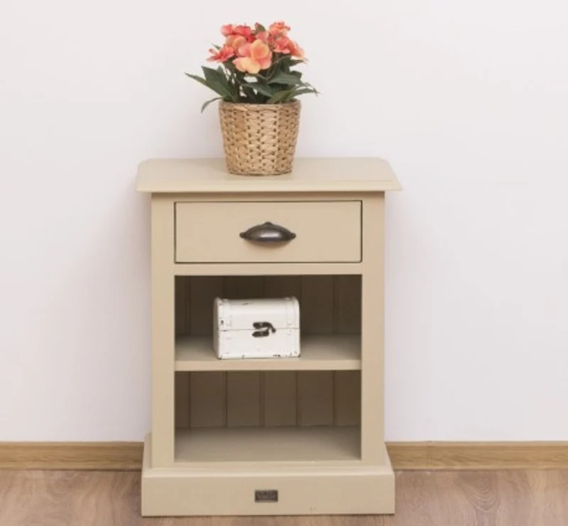 Casa Padrino Nachttisch im Landhausstil mit 1 Schublade, 47 x 32 x 59 cm