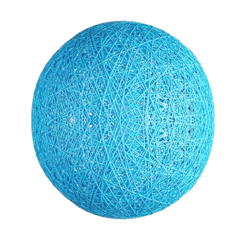Blaue Rattan-Pendelleuchte Ø20cm mit E27-Fassung~2084
