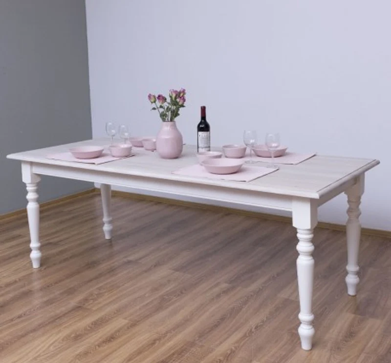 Casa Padrino Esstisch im Landhausstil mit Eichenholzplatte, 210 x 90 x 78 cm