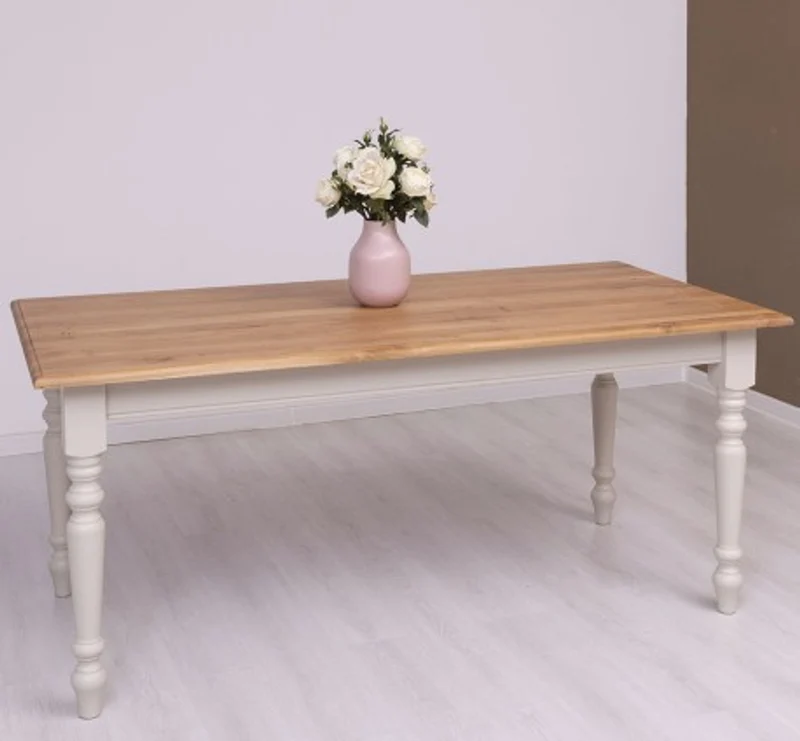 Casa Padrino Esstisch im Landhausstil mit Eichenholzplatte, 210 x 90 x 78 cm