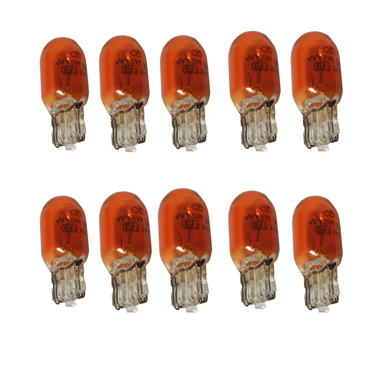 24 V 5 W kappenlose Parkbirnen Bernstein / 10er-Pack