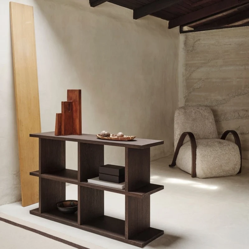 Lounge Chair Buur, Sheepskin Moonlight - Sessel von ferm LIVING