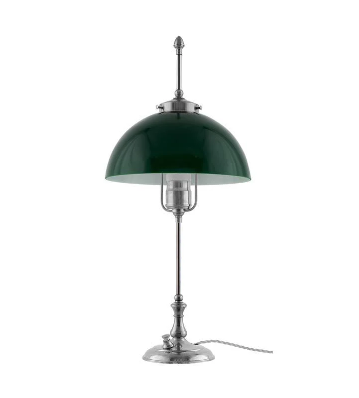 Bordslampa - Swedenborg nickel, grön skärm