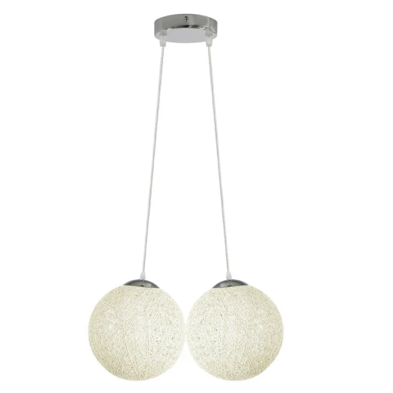 Moderne Rattan hängelampen weiß für Schlafzimmer & Küche~2060