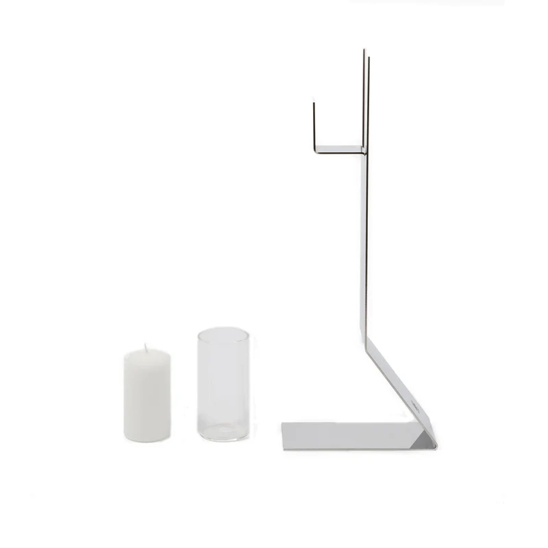 Steel Candle Holder PANAREA Set of Two by Bruno Munari