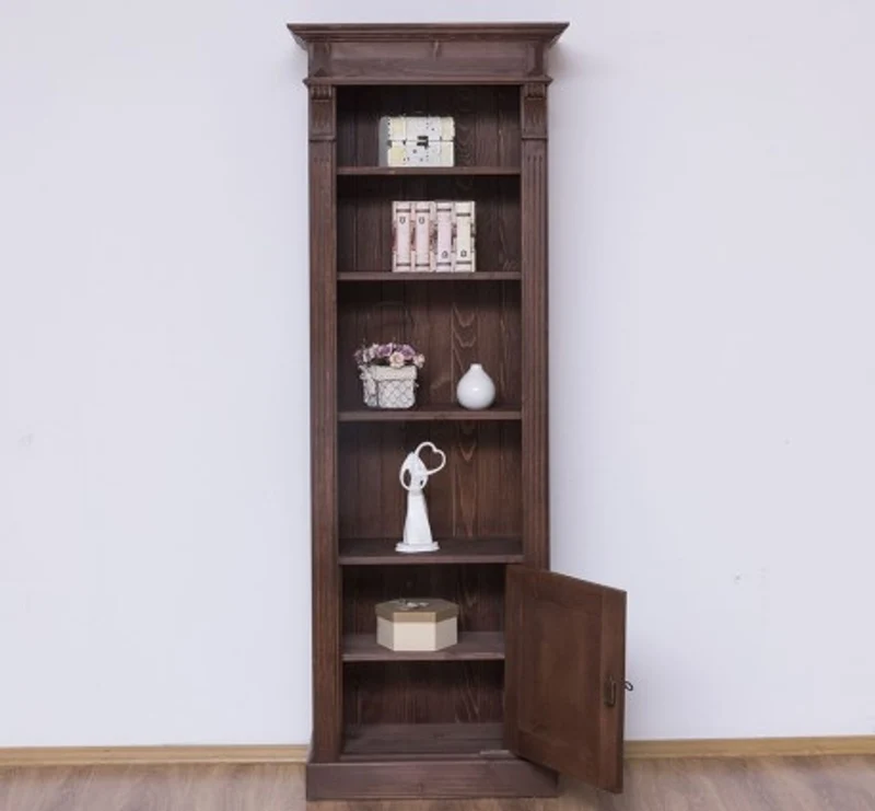 Casa Padrino Bücherregal im Landhausstil mit 1 Tür, 71 x 39 x 197 cm