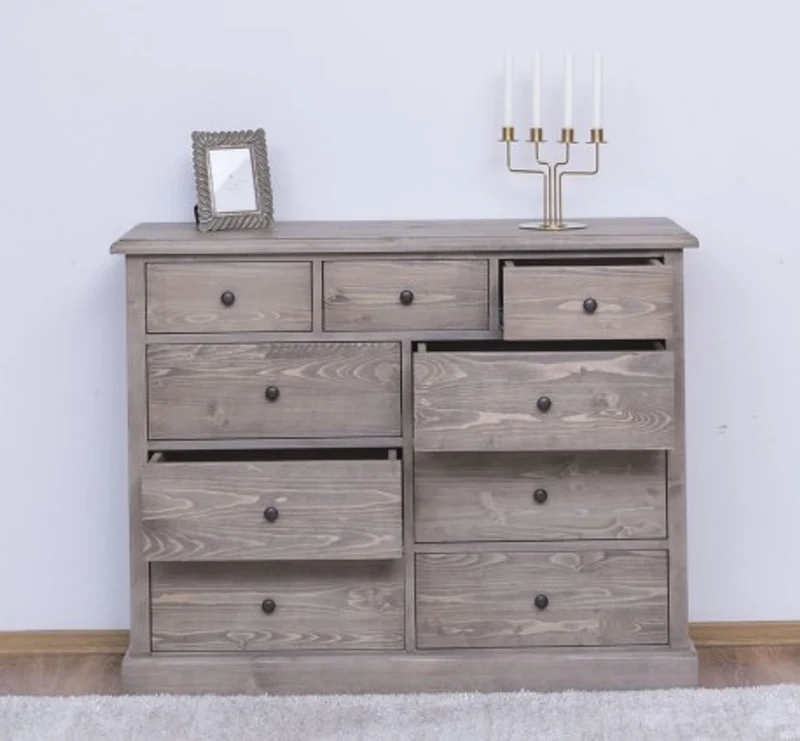 Casa Padrino Kommode im Landhausstil mit 9 Schubladen, 122 x 41 x 97 cm