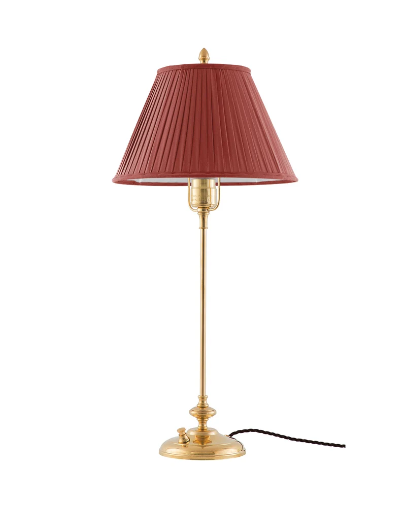 Bordslampa - Moberg 65 cm mässing, röd skärm