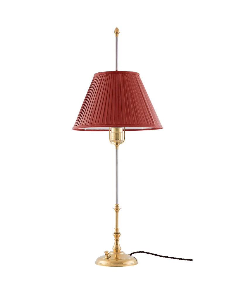 Bordslampa - Stiernstedt mässing, röd skärm