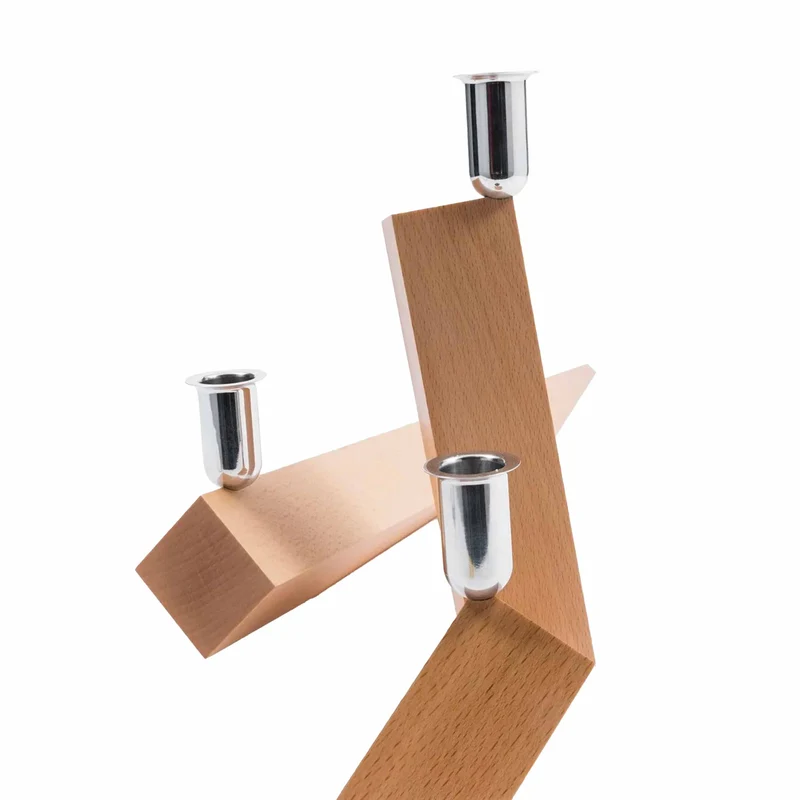 Wood Candle Holder VENEZIA / PISA / TORCELLO by Ron Gilad for Danese Milano