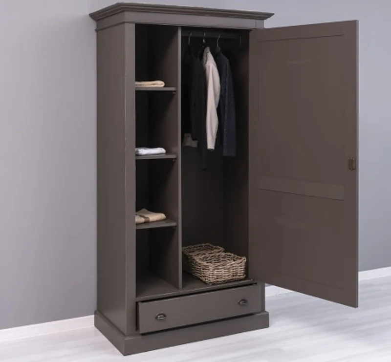 Casa Padrino Kleiderschrank im Landhausstil mit 1 Tür und 1 Schublade, 103 x 59 x 200 cm